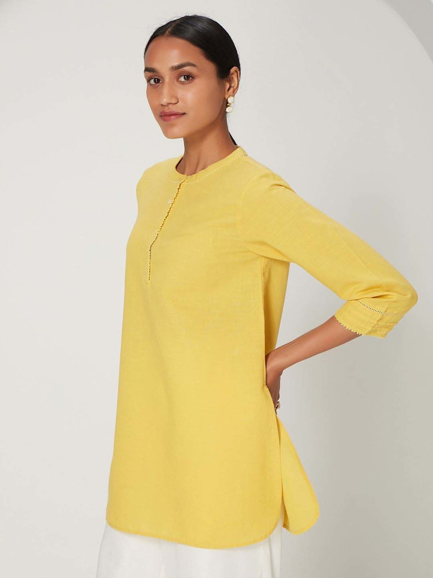 Ancestry Mustard Yellow Regular Fit Tunic
