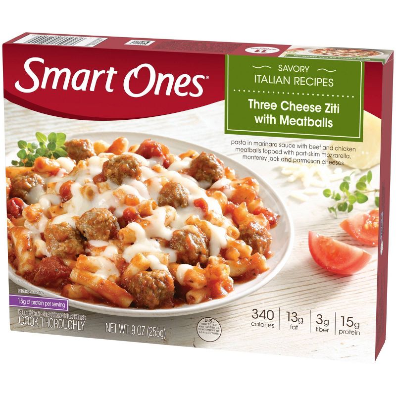 Smart Ones Frozen Three Cheese Ziti with Meatballs - 9oz