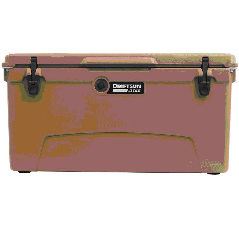Driftsun DS-ICE-110TAN Heavy Duty Rotomolded Thermoplastic UV Resistant Portable 110 Quart Insulated Hardside Ice Chest Beverage Cooler, Tan