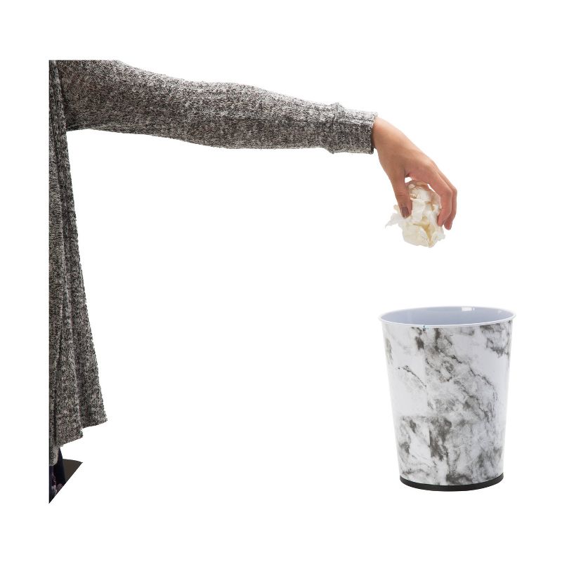 Marble Round Waste Bin - Bath Bliss