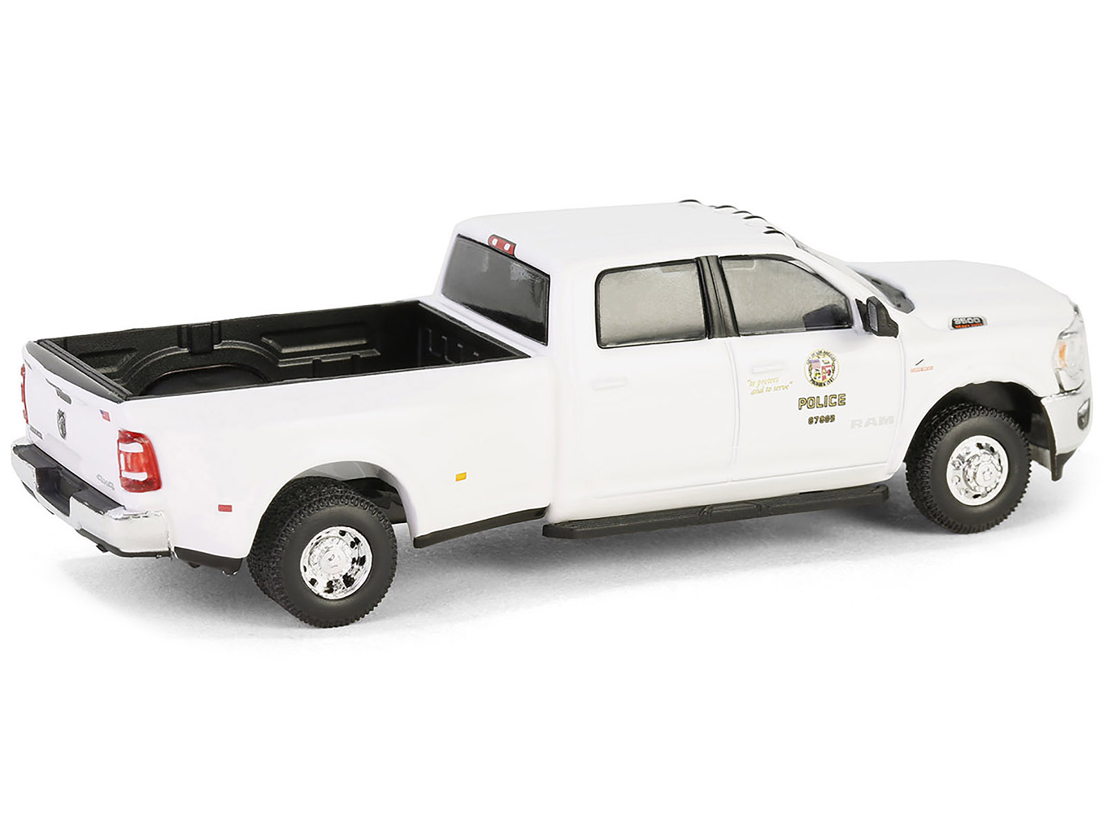 2023 Ram 3500 Laramie Dually Pickup Truck "LAPD (Los Angeles Police Department)" White "Dually Drivers" Series 15 1/64 Diecast Model Car by Greenlight