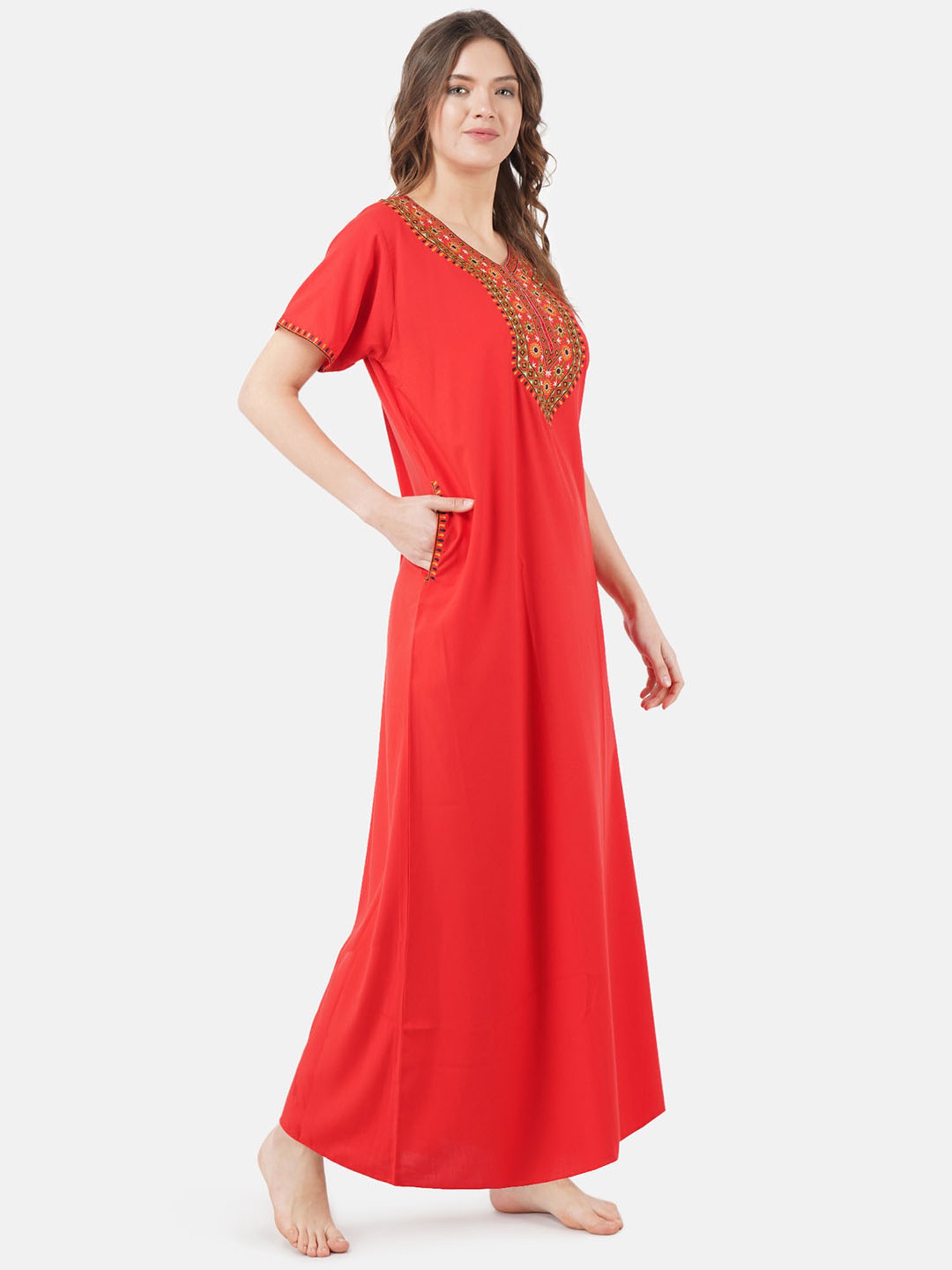 KOI SLEEPWEAR Peach Embroidered Nighty