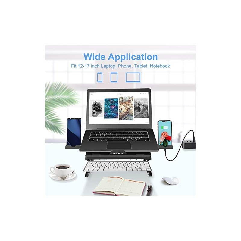 Laptop Stand, Multi-Angle Adjustable Portable Foldable Laptop Stand with Heat-Vent, Ergonomic Laptop Stand Riser for Desk Compatible with MacBook, Air, Pro, Surface Laptop up to 17 inches