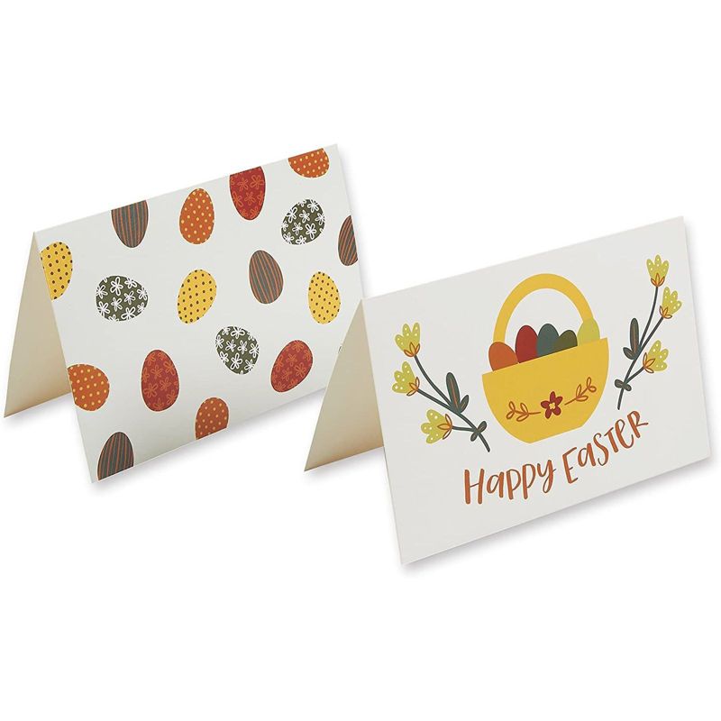 White Card Stock Half Fold Greeting Cards for DIY Craft, Notes, Glossy and Matte (8.5 x 5.5 In Folded, 100 Sheets)