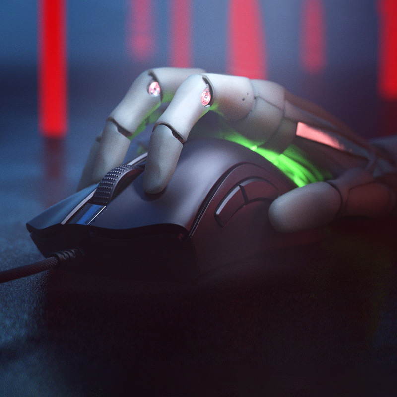 Razer deathadder v2 mini wired gaming mouse 8500dpi optical sensor paw3359 chroma rgb mice 6 programmable ergonomic buttons