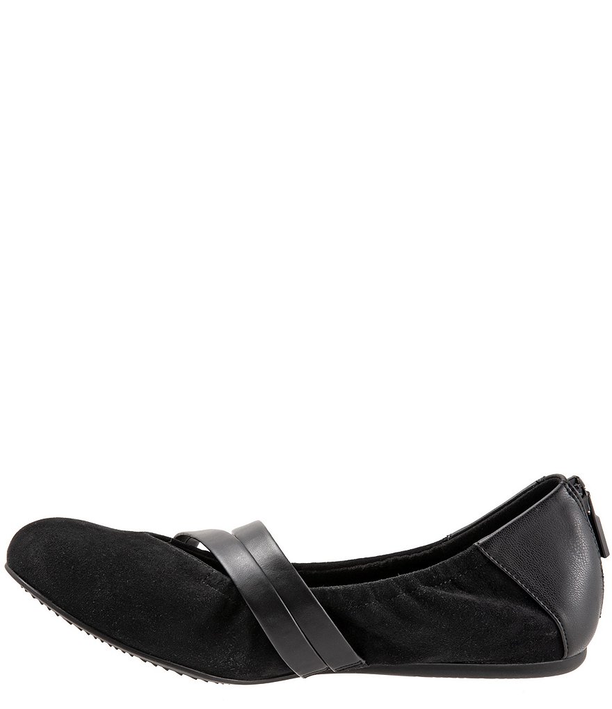 SoftWalk Sierra Suede Mary Jane Ballerina Slip Ons