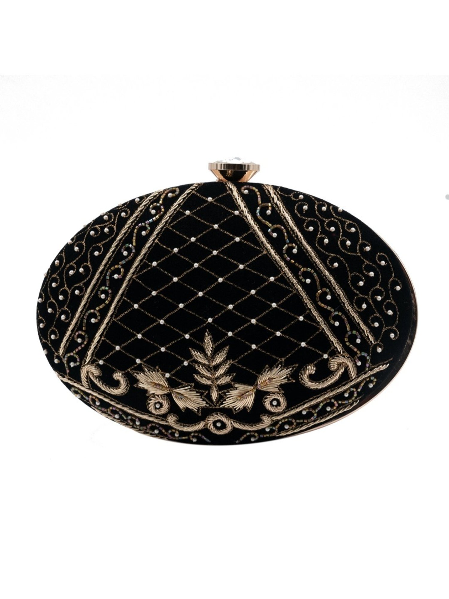 Sugarcrush Black Luxury Embroidered Small Clutch