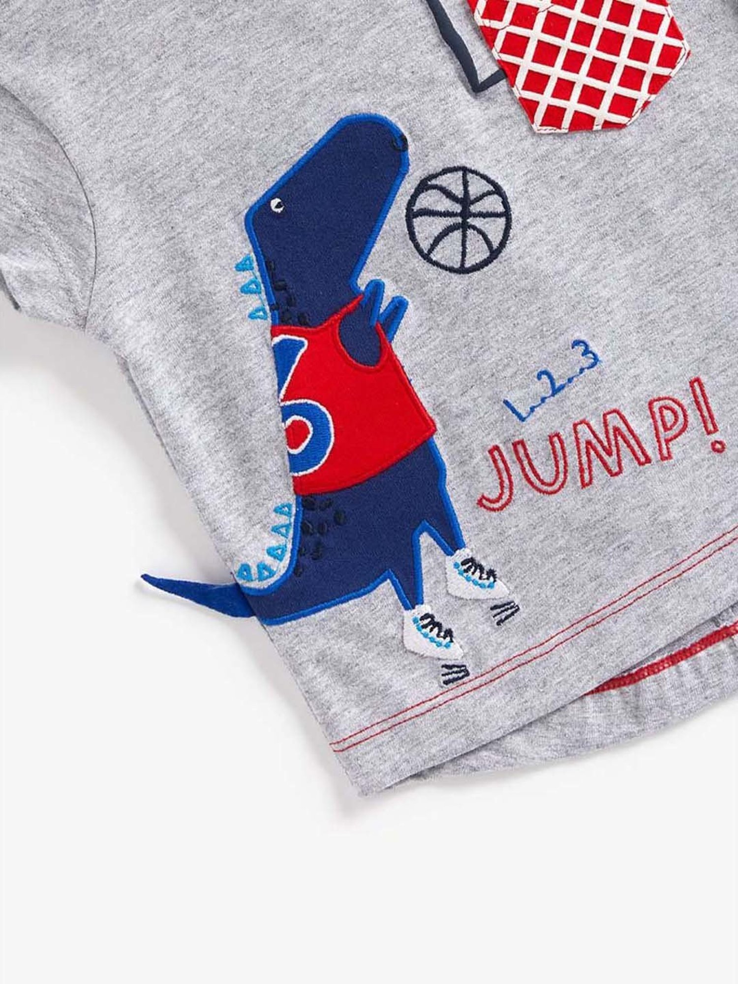 Mothercare Kids Grey & Blue Printed T-Shirt