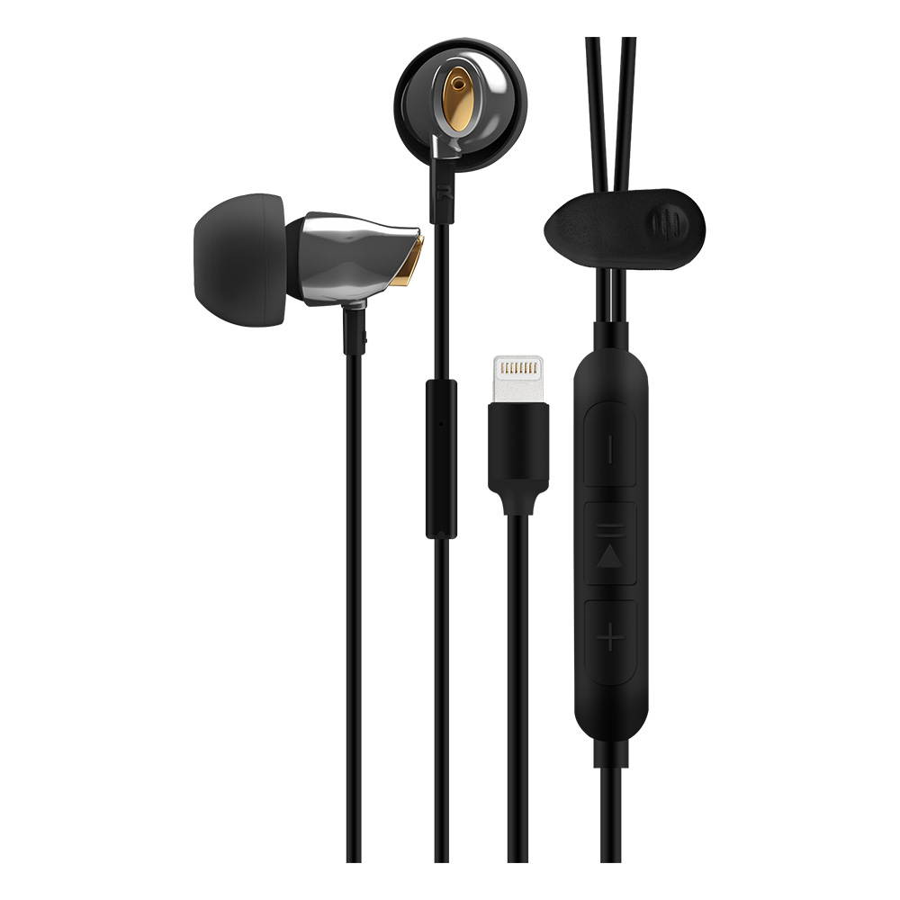 VIOTEK Aqua Lightning Port Stereo Earbuds: Powerful 105dB; Dynamic & Digital Sound; iPhone / iPad / iPod Compatible