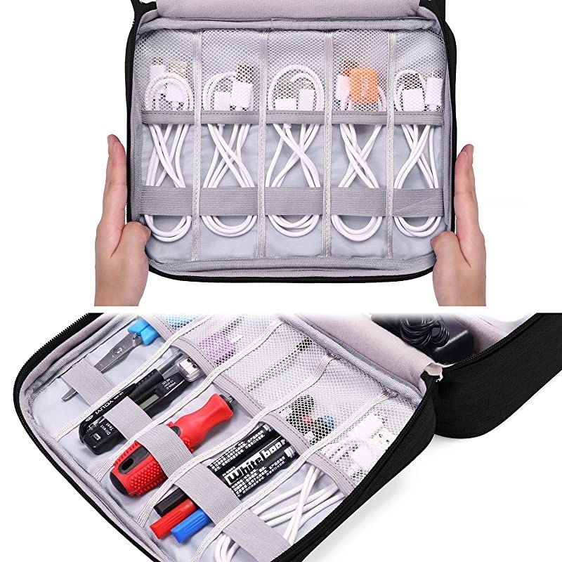 Electronic Organizer Travel Universal Cable Organizer Electronics Accessories Cases for Cable Charger Phone USB SD Card