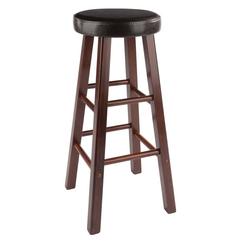 29" 2pc Maria Cushioned Barstools Walnut/Espresso - Winsome