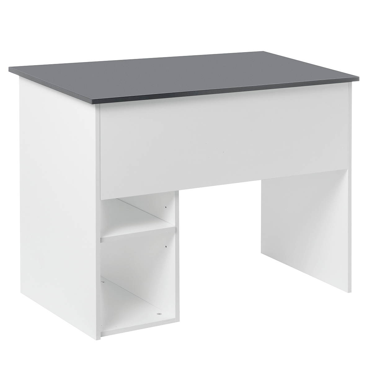 White Home Office Computer Desk Writing Table PC Laptop With Shelves Storage