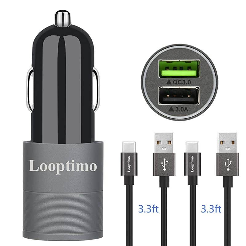 USB C Car Charger Adapter Compatible with Compatible for Samsung Galaxy S20 PlusS20S20 UltraS10+S10S10eS9+S9S8 Note 2010 9818w Fast 3FT Charging Type C Cable