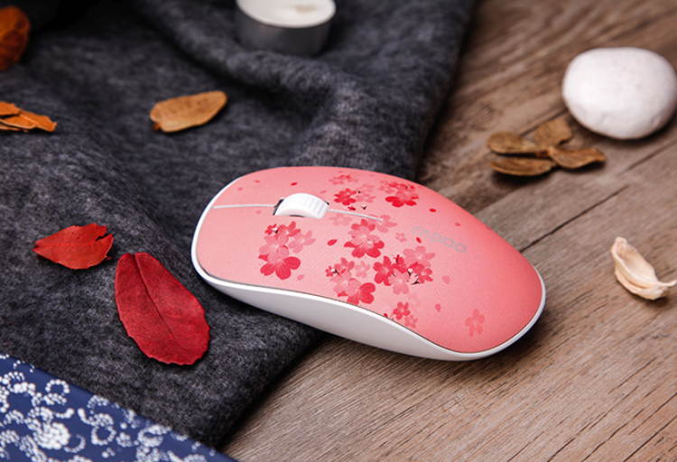 Rapoo M200  Ergonomic Design, Ultra-thin and Portable Colorful Exterior 2.4GHz Wireless Quiet Clicking Mouse For Office And Game - Blue