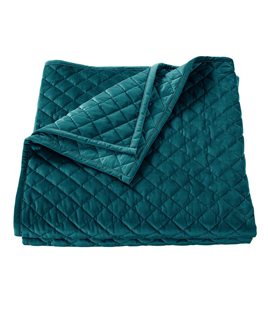 HiEnd Accents Diamond Pattern Velvet Quilt