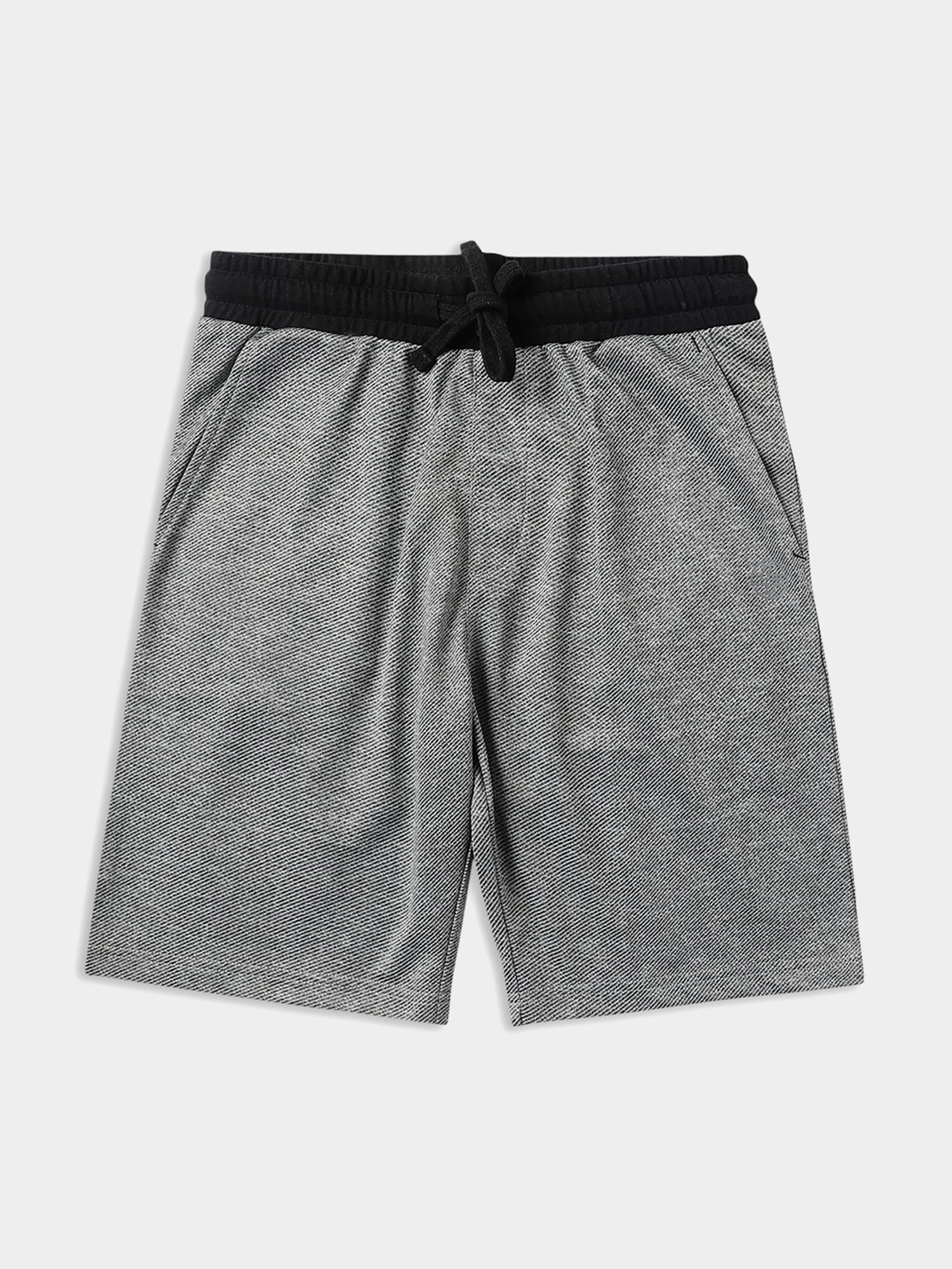 Lil Tomatoes Kids Grey Textured Bermuda