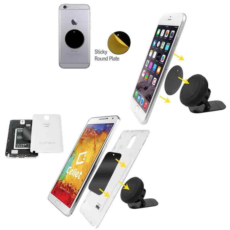Cellet Magnetic Quick Snap Technology Car Dashboard Mount Holder for Smartphones