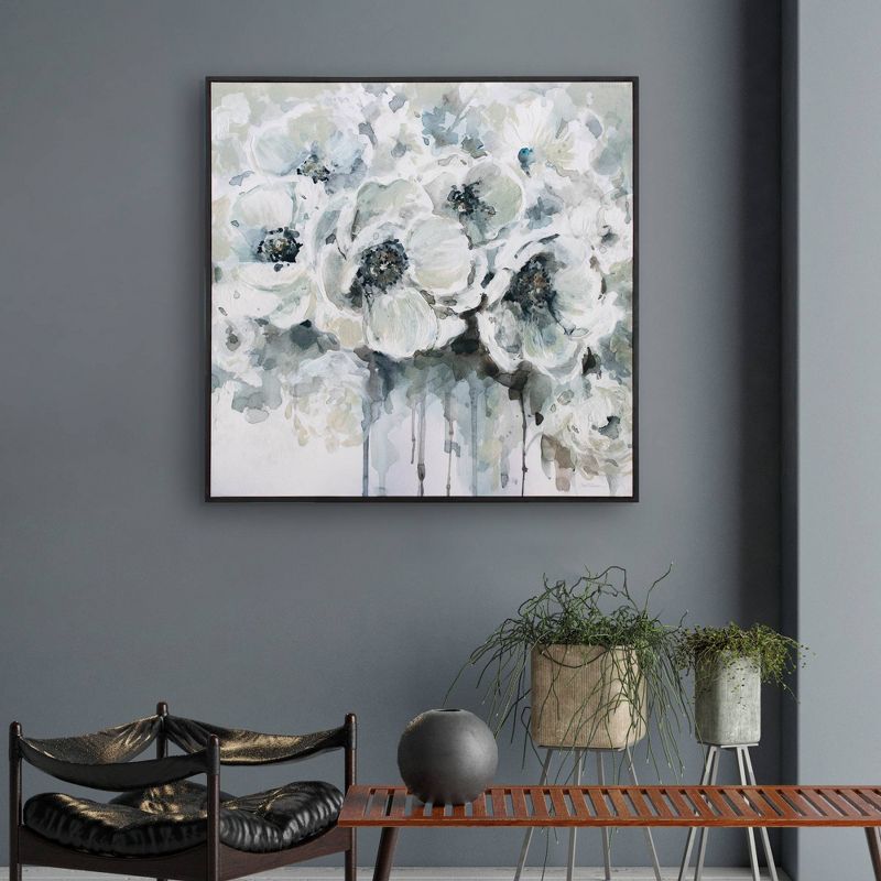 35" x 35" Quiet Moments by Carol Robinson Wrapped Framed Wall Art Canvas Painting - Fine Art Canvas