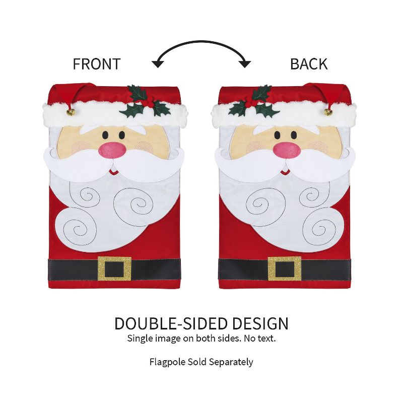 Evergreen Santa Claus Garden Applique Flag