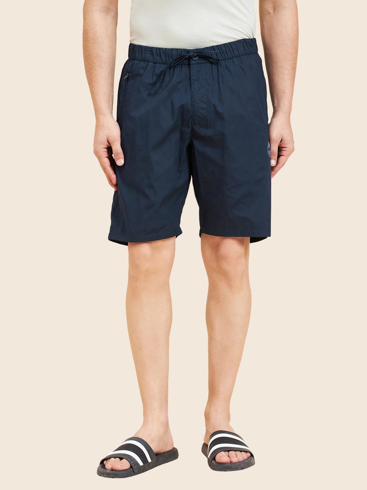 Sweet Dreams Navy Regular Fit Cotton Lounge Shorts