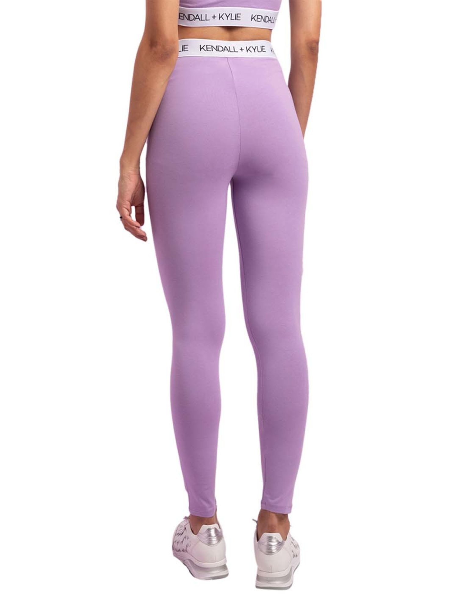 KENDALL + KYLIE Purple Cotton Sports Tights