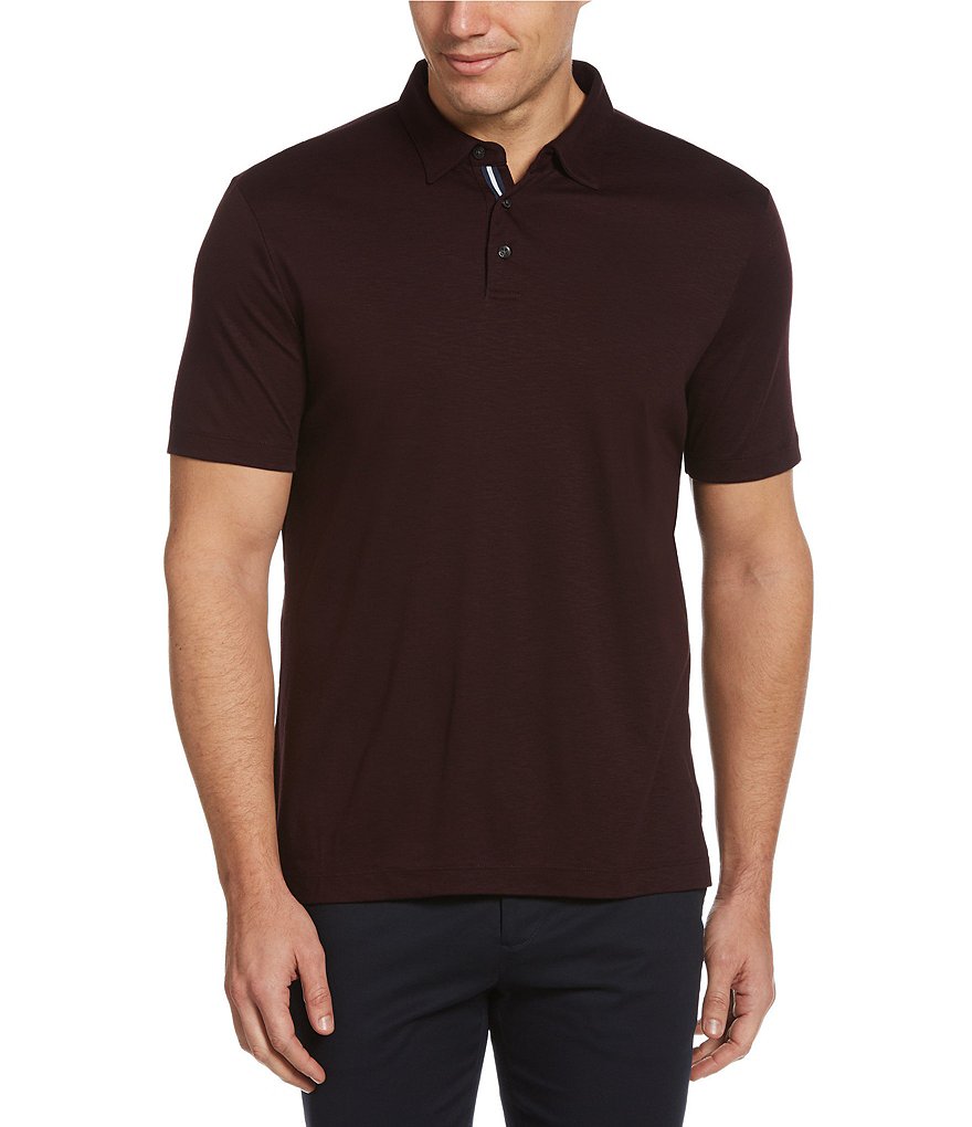 Perry Ellis Solid Soft-Touch Short-Sleeve Polo Shirt