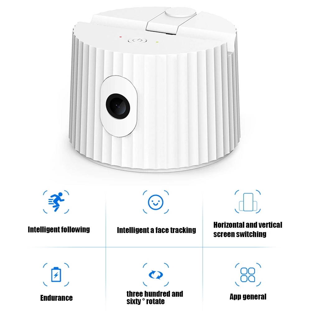 360 Rotation Tripod Live Smart Follow-Up Vlog Cradle Head Face Tracking Holder Supplies with Charging Cable Manual