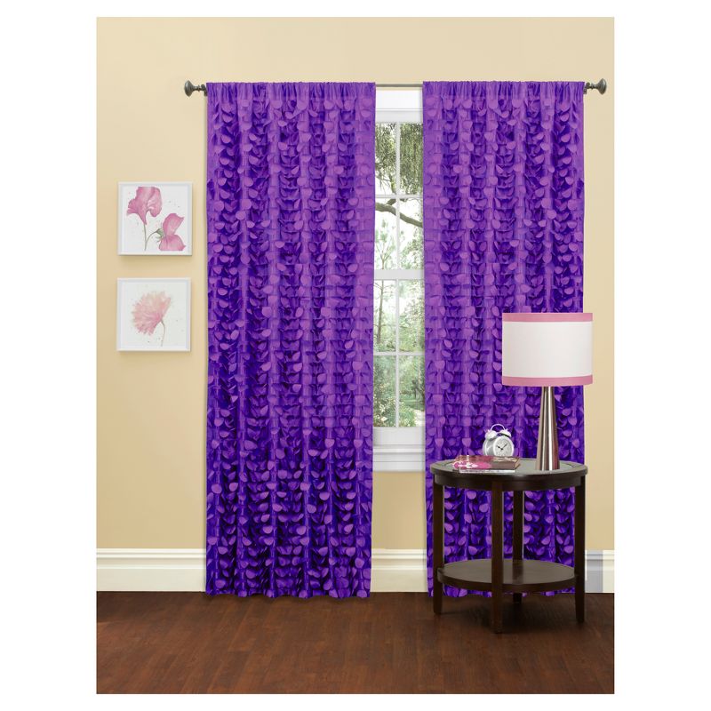 Red Solid 84" Rod Pocket Single Curtain Panel - Leaning Linens