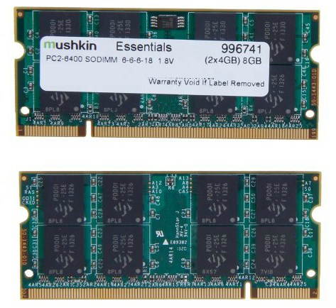 Mushkin Enhanced 8GB (2 x 4GB) Essentials DDR2 PC2-6400 800MHz 200-Pin Laptop Memory Model 996741
