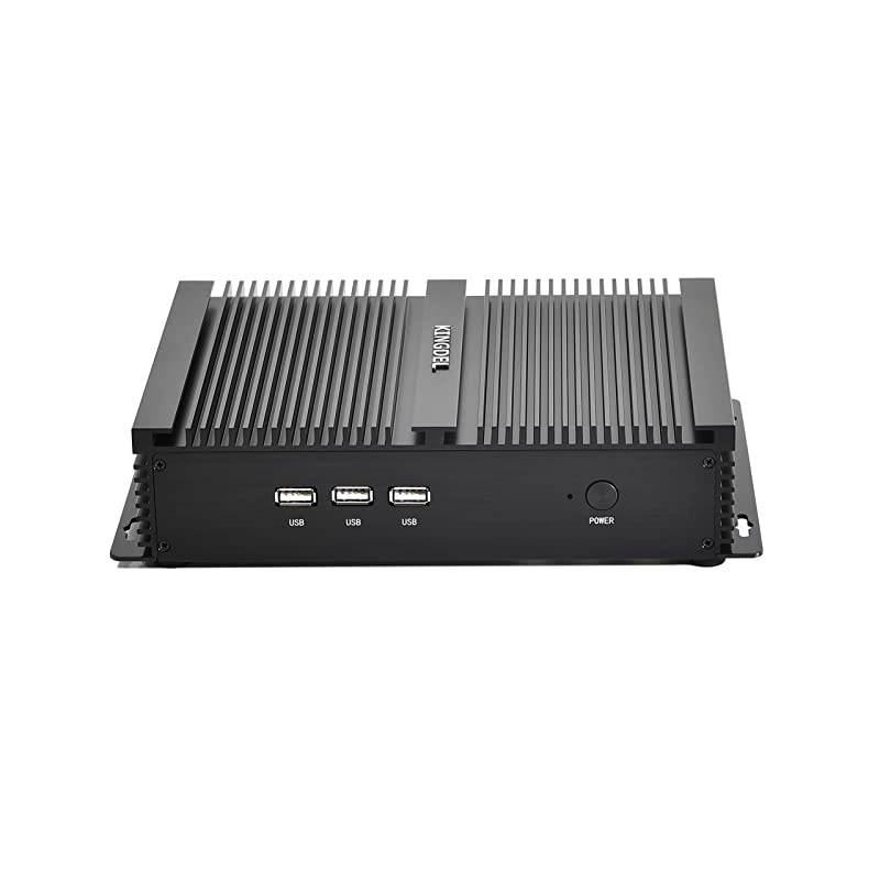 Fanless Industrial Computer with Intel i7 CPU, 16GB RAM, 256GB SSD, 2xCOM RS232, 4xUSB 3.0, HD Port, VGA, Wi-Fi, Windows 10, Metal Case
