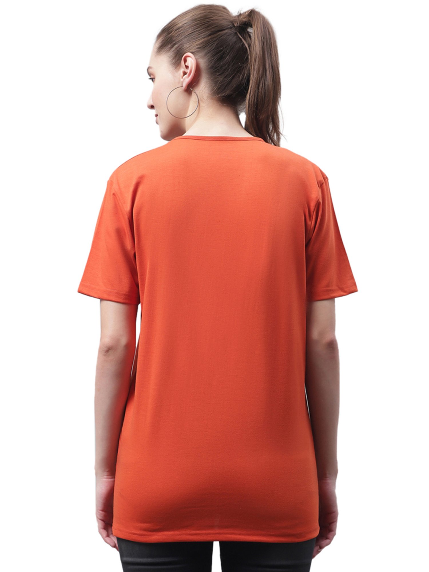 Vimal Jonney Orange & Grey Cotton Logo T-Shirt - Pack Of 2