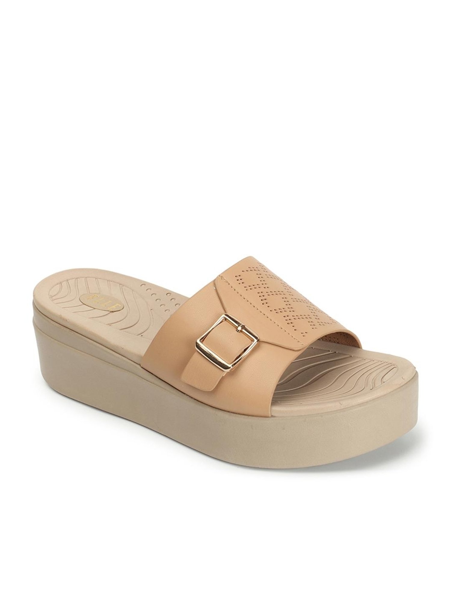Elle Women's Beige Casual Sandals