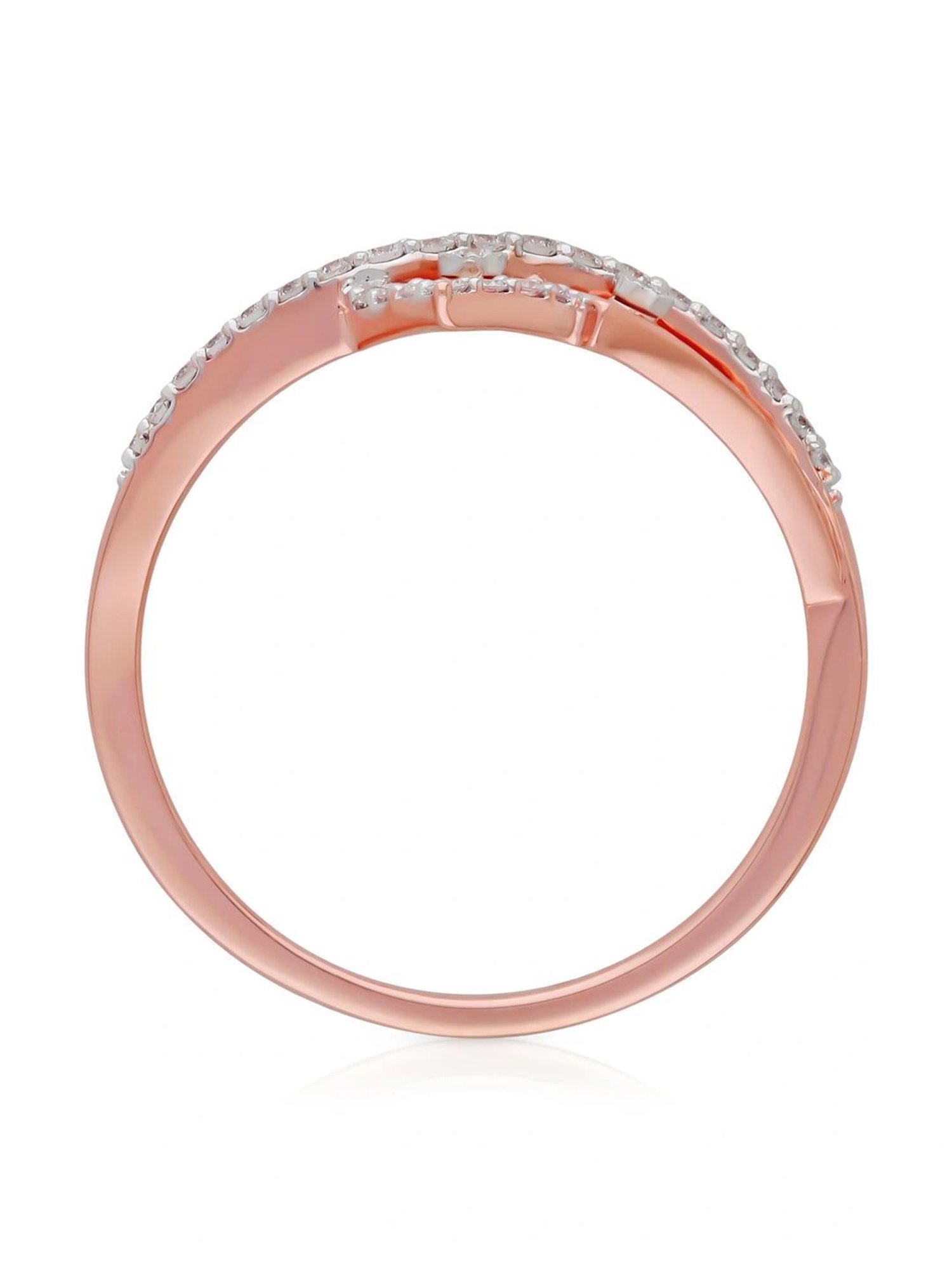 Malabar Gold and Diamonds 18k IGI Certified Diamond Rose Gold Ring for Women