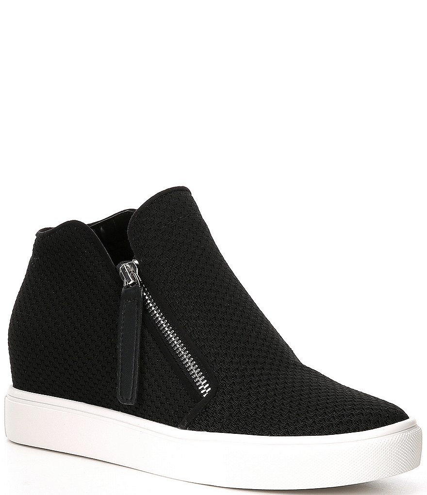 Donald Pliner Pelham Neoprene Mixed Leather Slip-On Wedge Sneakers