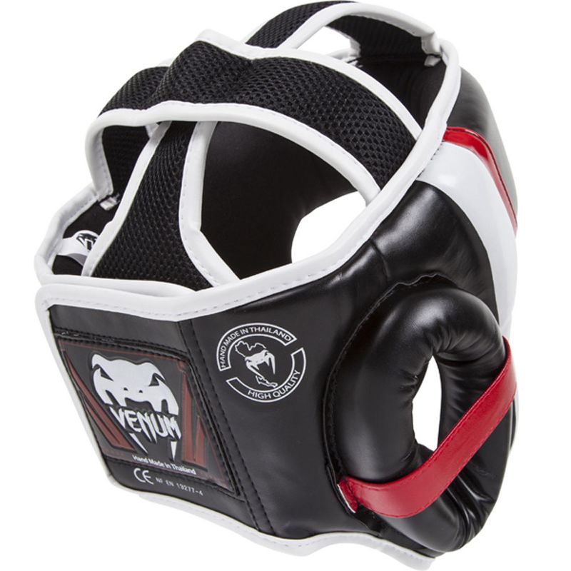 Venum Elite Headgear - Black/Red/Gray