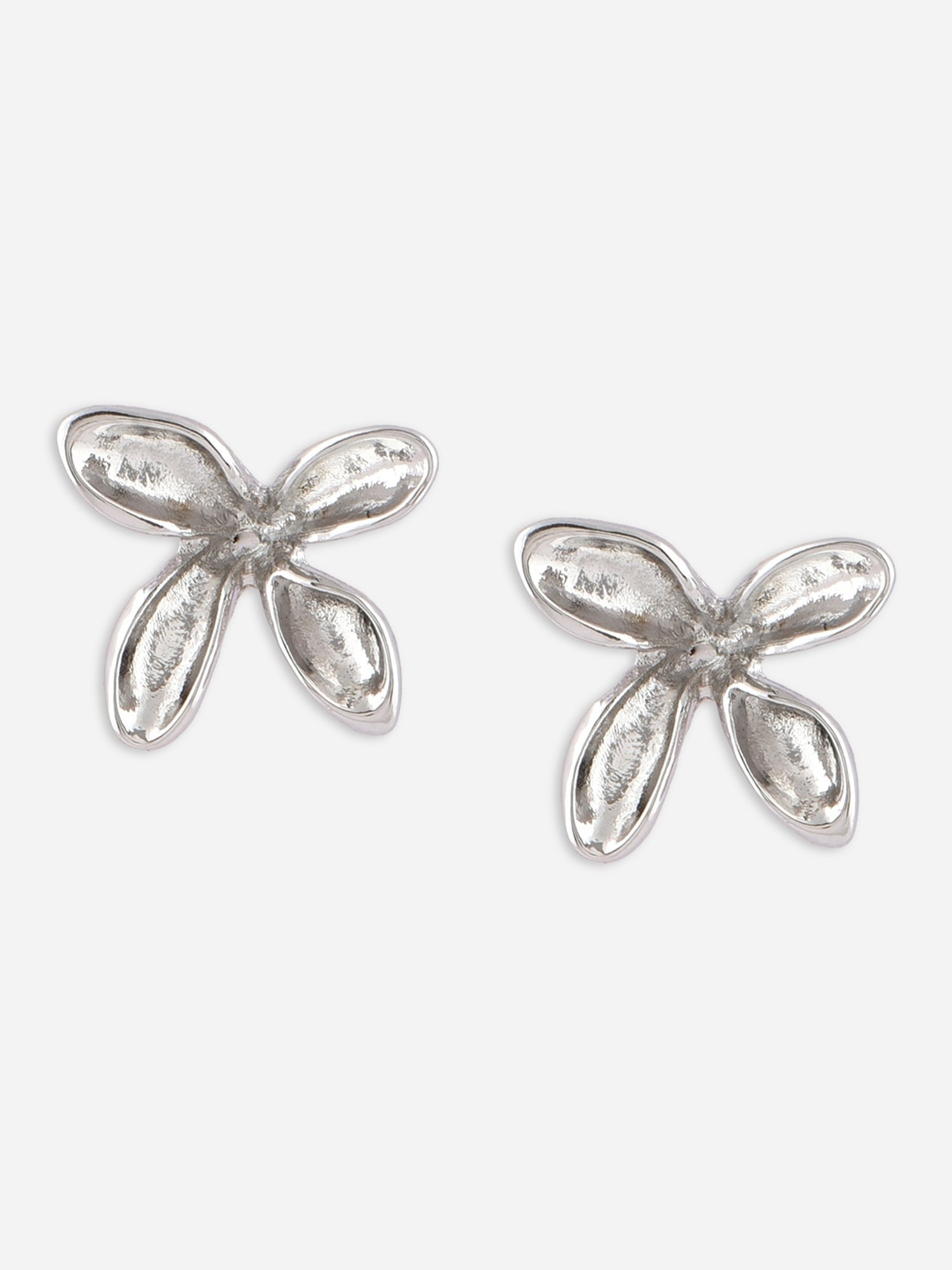 ToniQ Floral White Stud Earrings for Women