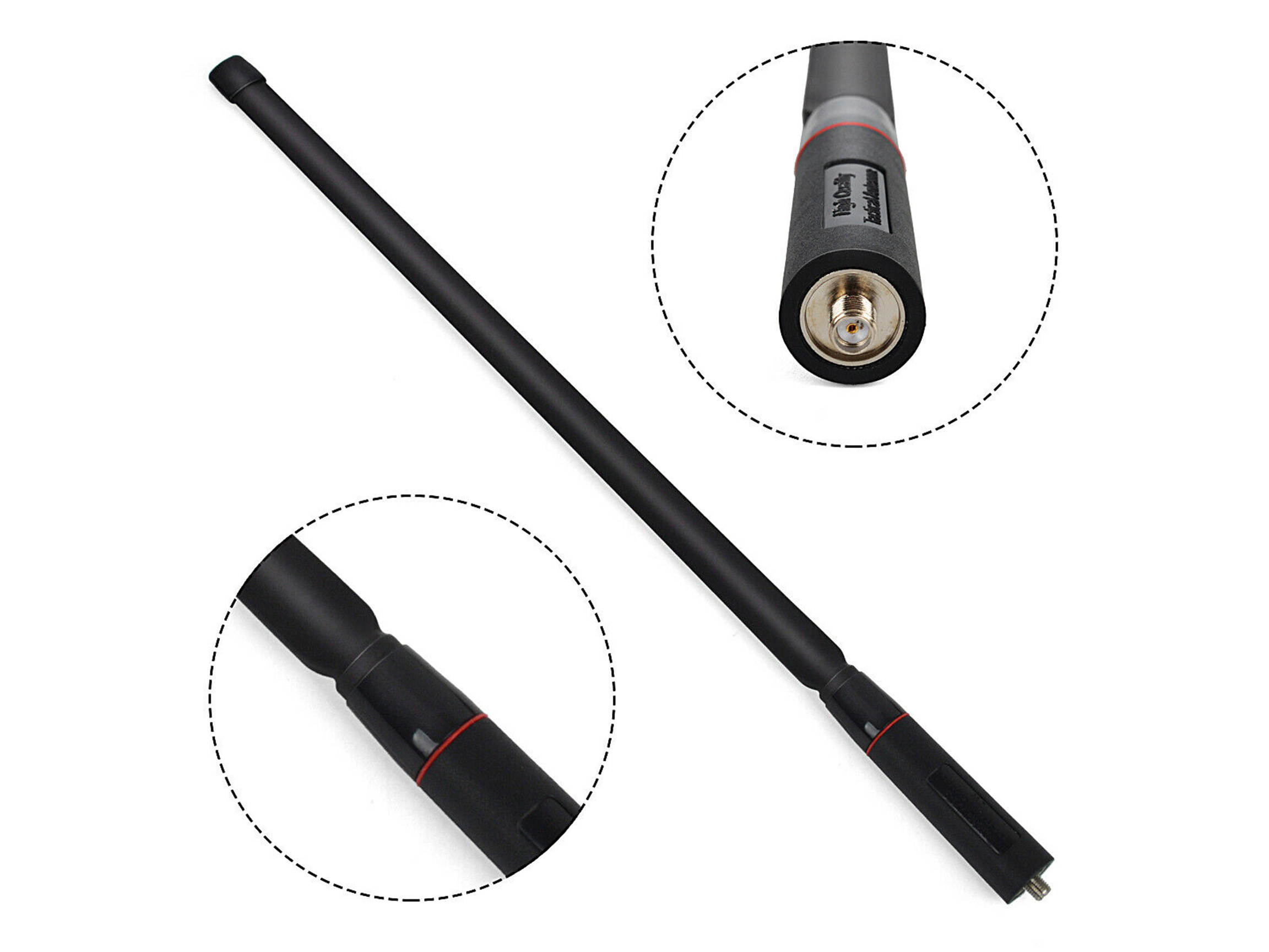 HYS 2PCS Folding Tactical VHF UHF Walkie Talkie Portable Antenna for Baofeng UV-5R UV-82
