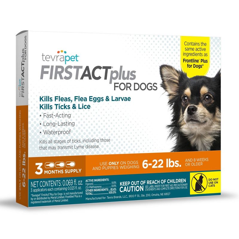 Tevra Pet FirstAct Plus Dog Insect Treatment - 3 Dose