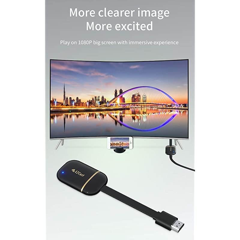 Band 1 Universal Wireless Display Receiver Dual Core, Dual Decoder, 2.4G/5G, iOS/Android/macOS/Windows/ChromeOS Support, Miracast/DLNA/Airplay Support, OTA Updates