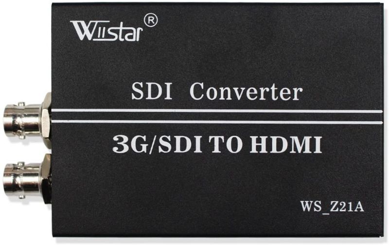 Wiistar 720P 1080P 3G/SD/HD SDI to SDI HDMI Video Converter SDI Loop Support Audio Output for Monitors/Home Theater