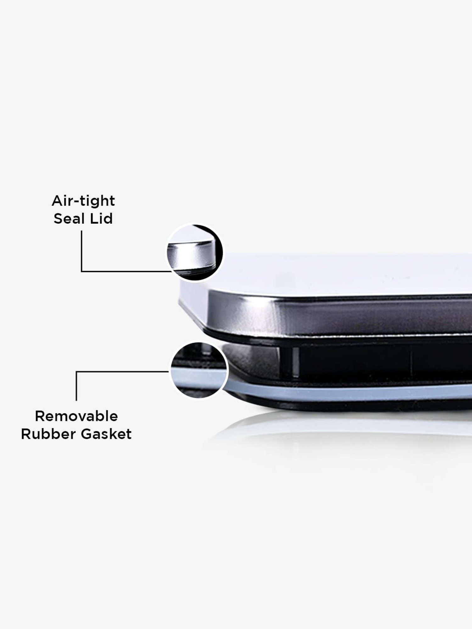 Glasafe 'O' Grip Slate Grey Borosilicate Container (250ml)