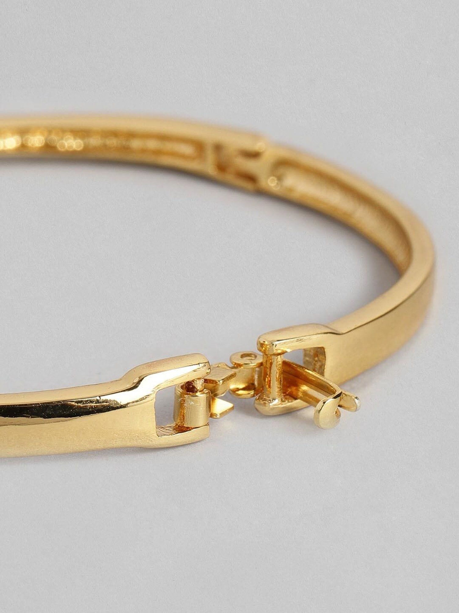 Estele Gold-Plated White Crystal Bracelet for Women