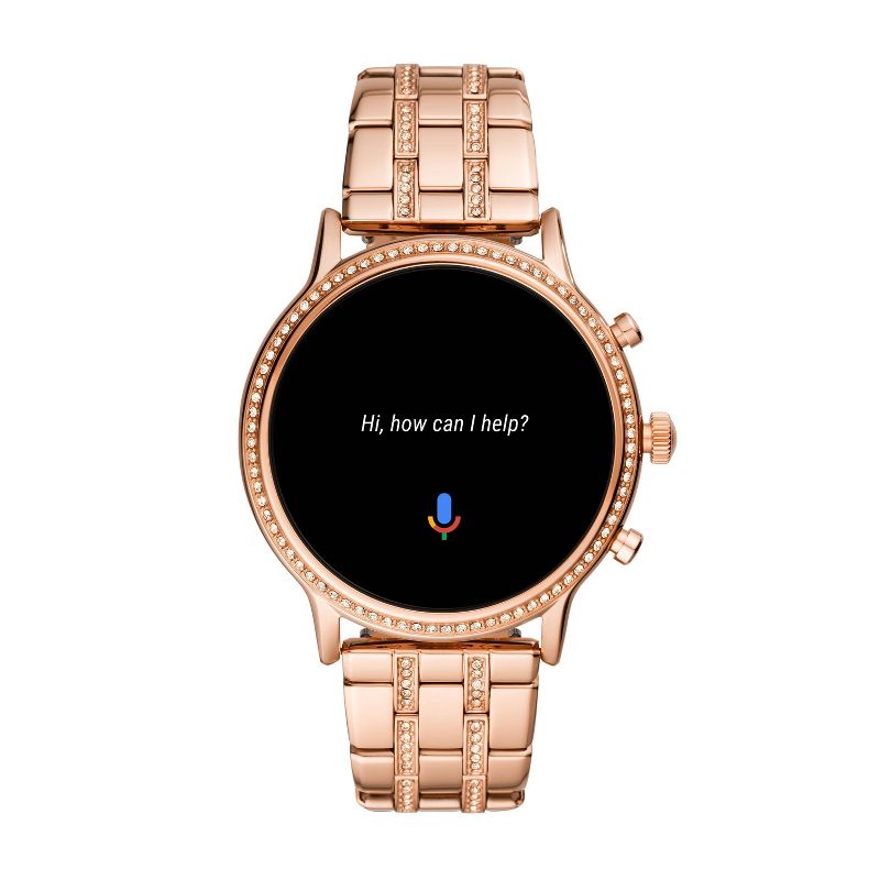 Fossil Gen 5 Smartwatch Julianna HR 44mm - Rose Gold-Tone Stainless Steel