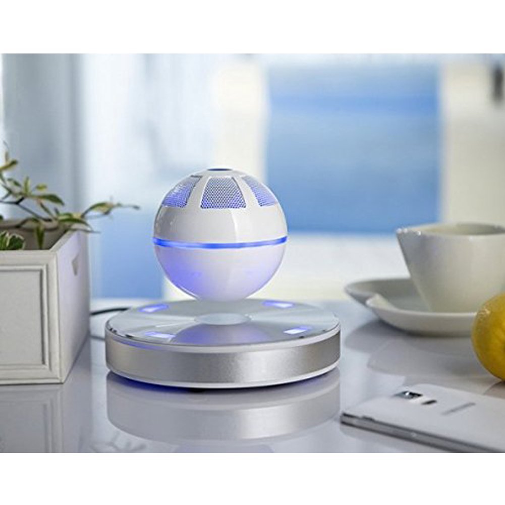 Tekit Portable Wireless Bluetooth Floating Levitating Maglev Speaker ,Levitating Bluetooth Speaker - Floating Wireless Speaker(White)