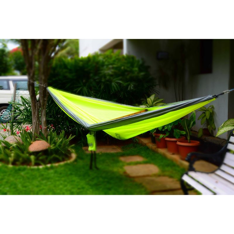 Nylon Camping Hammock - Colibri Lime - Sol Living