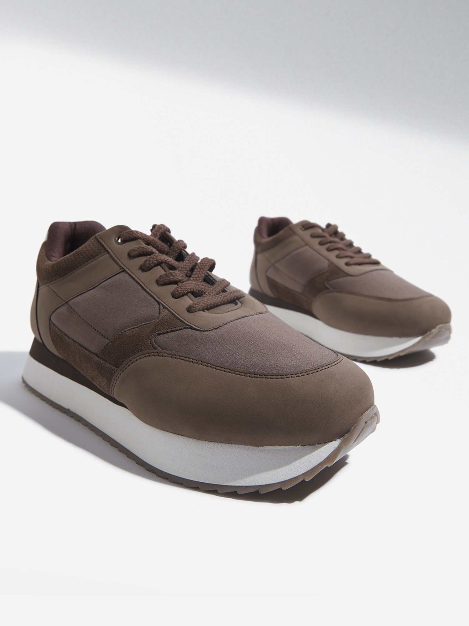 SOLEPLAY by Westside Brown Lace-Up Sneakers