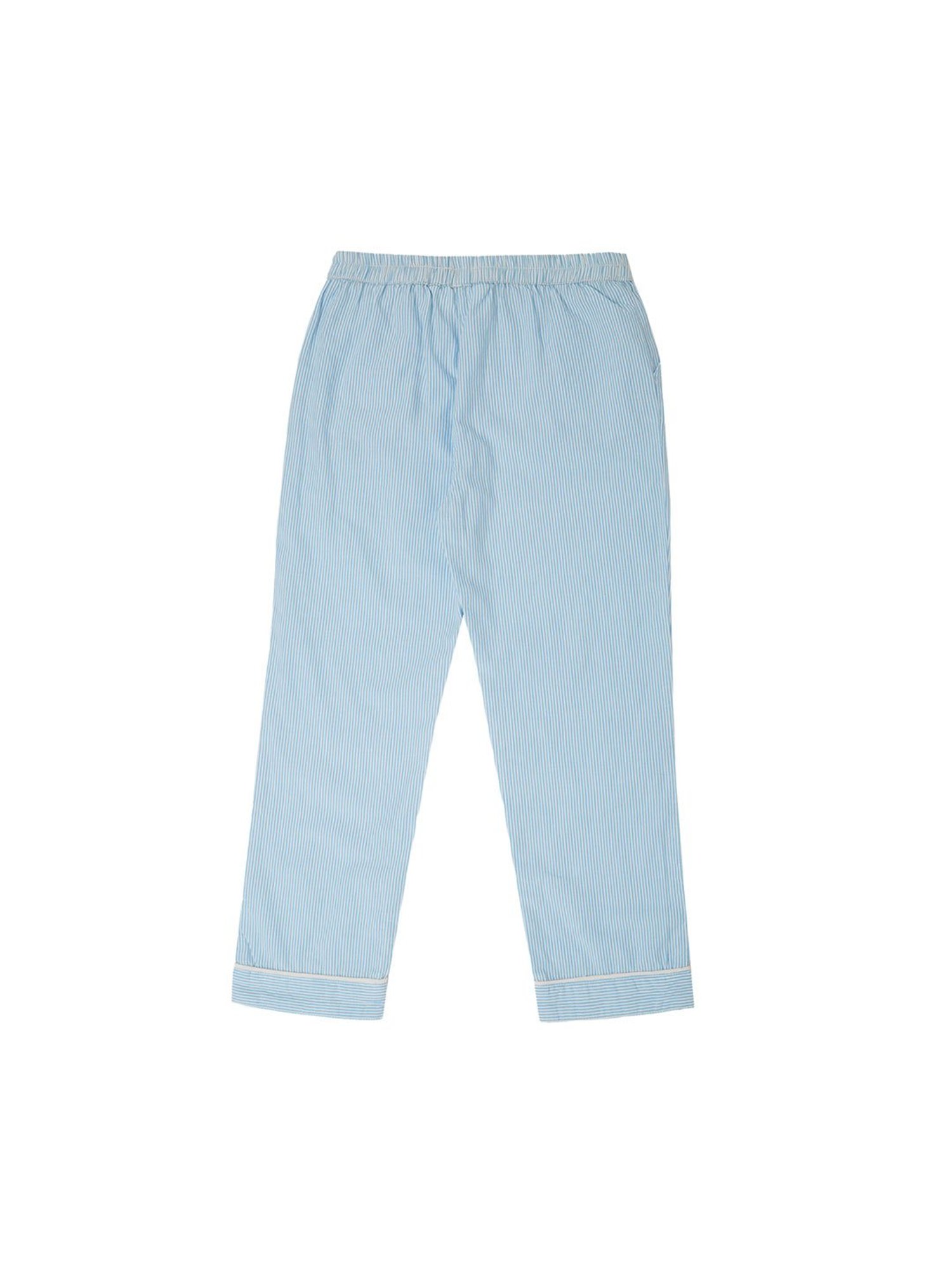 Mystere Paris Girls Blue Striped Shirt with Pyjamas