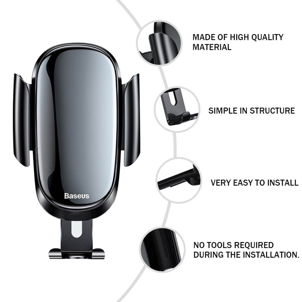 1pc Car Mobile Phone Stand Rotatable Metal Phone Holder Bracket Navigation Stand