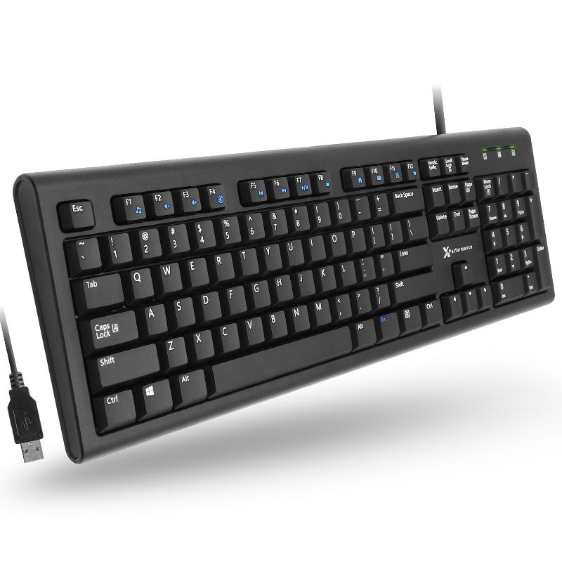 X9 Performance Antimicrobial Full Size USB Keyboard for PC