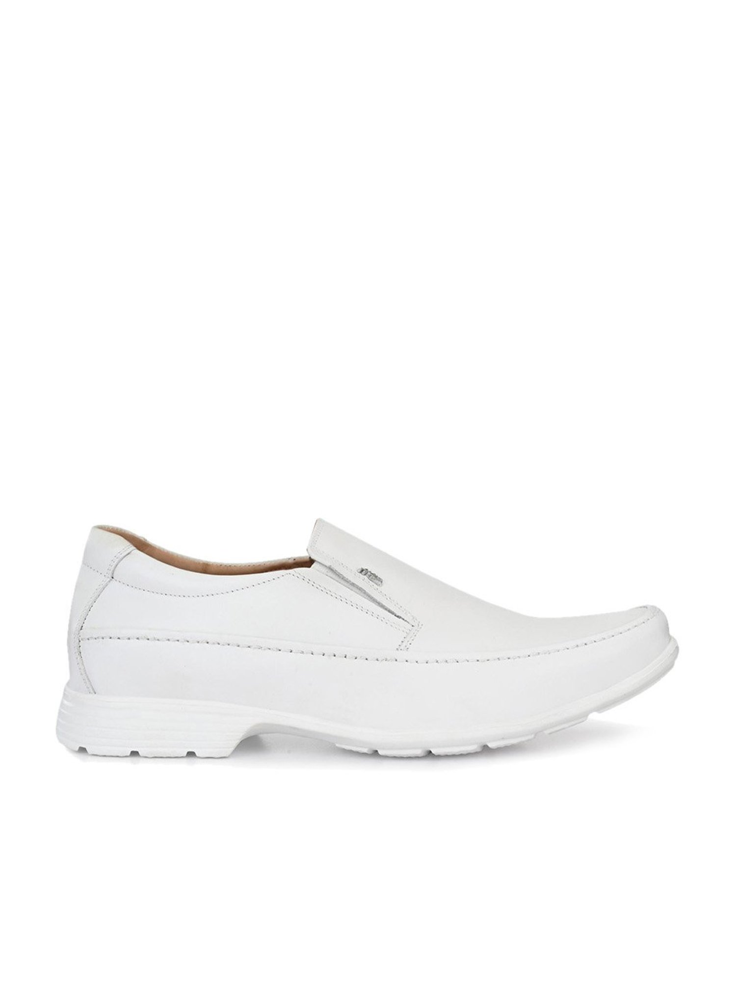 Hitz Men's White Casual Slip-ons